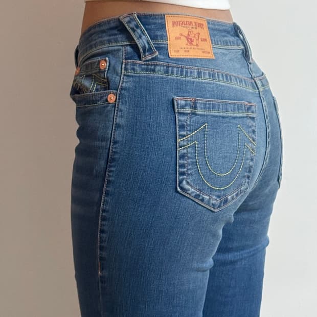 트루릴리전 ROW 스티치 워싱 슬림 부츠컷 데님팬츠 30