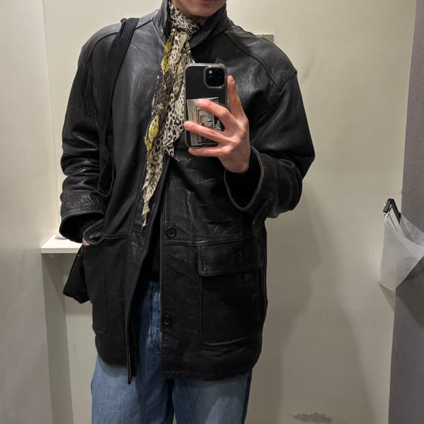 vtg lambskin pc carcoat