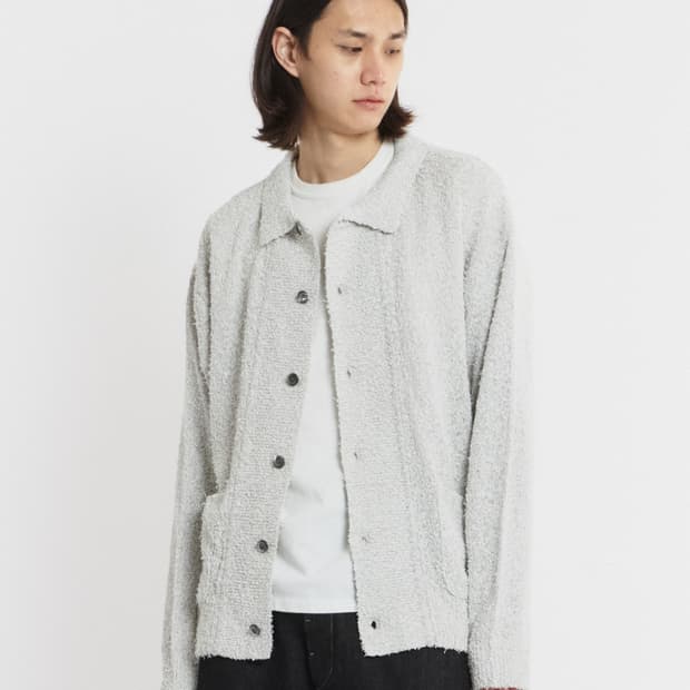 언어펙티드 부클 셔츠 가디건 - L 미개봉