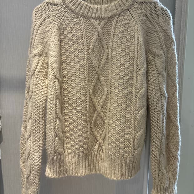 여자 피셔맨 니트 아이보리