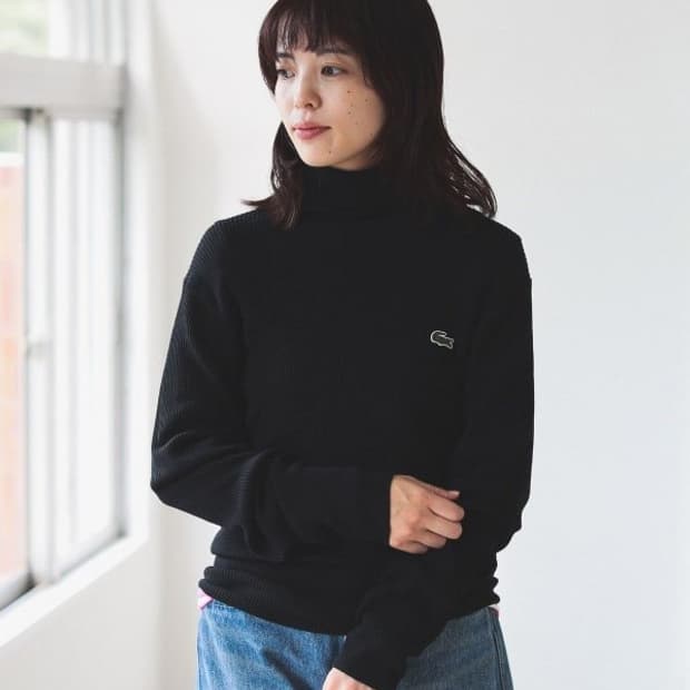 라코스테 x 빔즈 터틀넥 니트