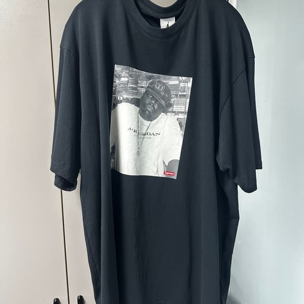 [2XL]슈프림 x 조던 비기 숏슬리브 탑 블랙 - 24FW