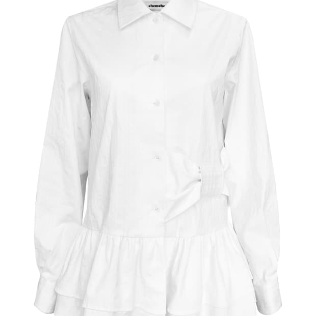 Bow Frill shirt (white)