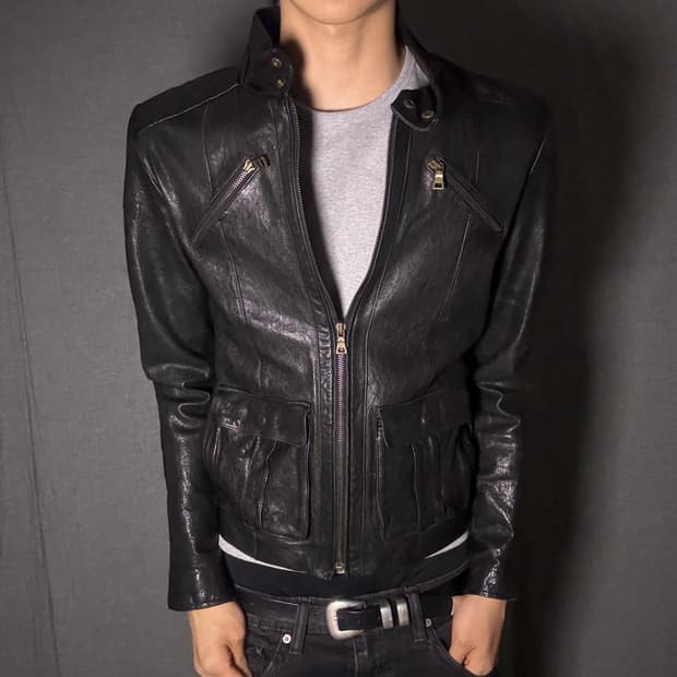 japan vintage ltaly leather jacket