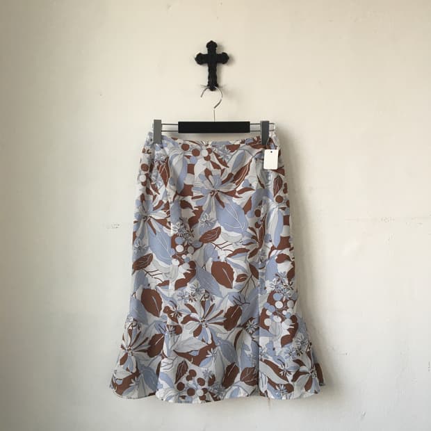 Pattern midi skirt
