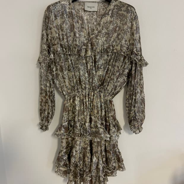 Berenice 베레니스 메탈릭 플라워 프릴 원피스