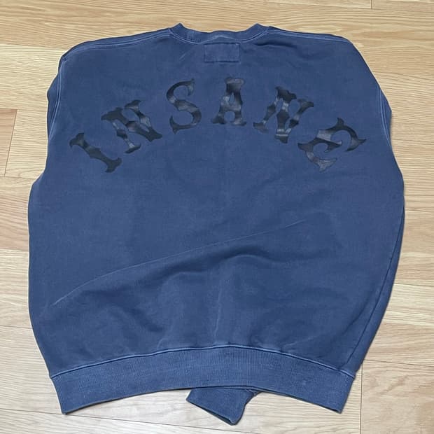 인세인개러지 워싱 맨투맨 네이비