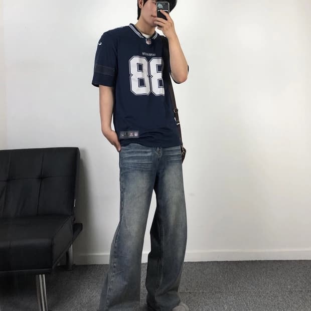 나이키 nfl 럭비 져지 네이비