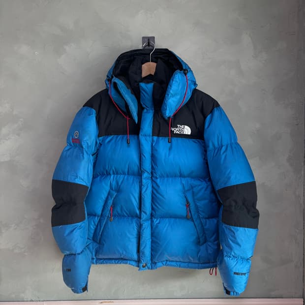 노스페이스 700 써밋 윈드스토퍼 구스다운 패딩 블루