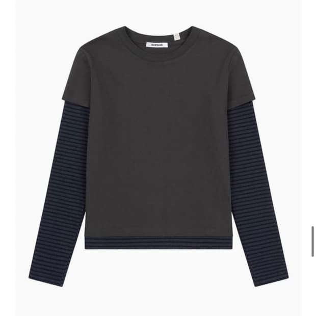 오헤시오 레이어드 스트라이프 티셔츠