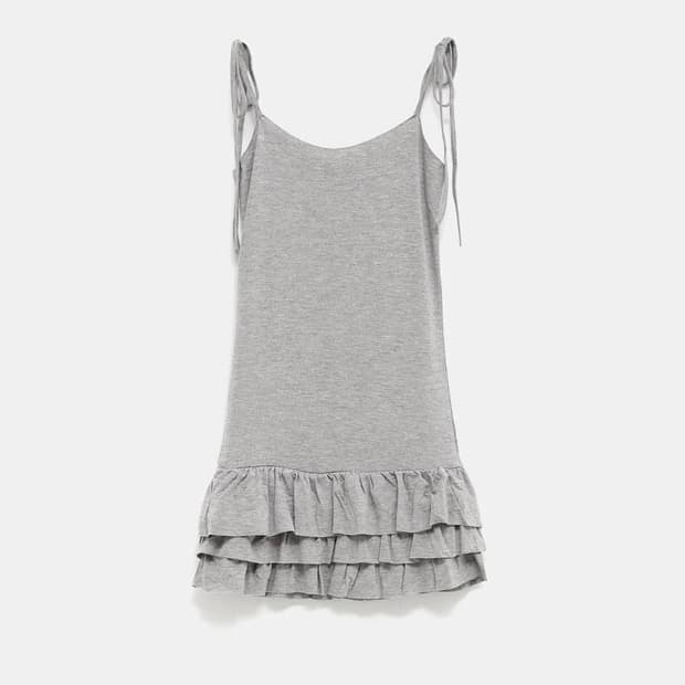 [S,M]기마구아스 Bianca 러플 미니 드레스/그레이