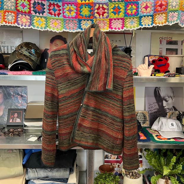 Japanese Vintage 니트 랩 자켓 