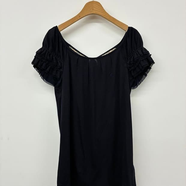 버버리 00's 블루라벨 레이스 러플 반팔 티셔츠 PN9765