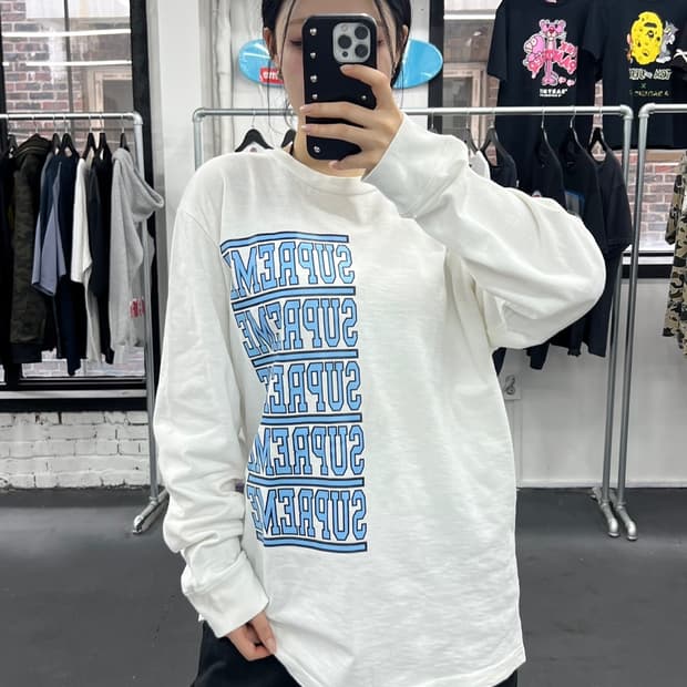 슈프림 스택드 롱슬리브
