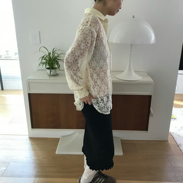 vintage frill knit skirt