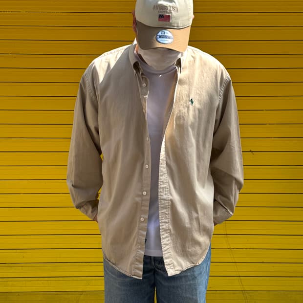 폴로 랄프로렌 옥스포드 셔츠 베이지 XL