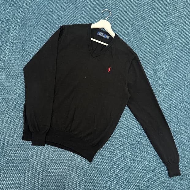 [L] 폴로 브이넥 니트