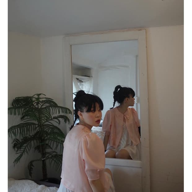프레클 로즈 블라우스 가디건