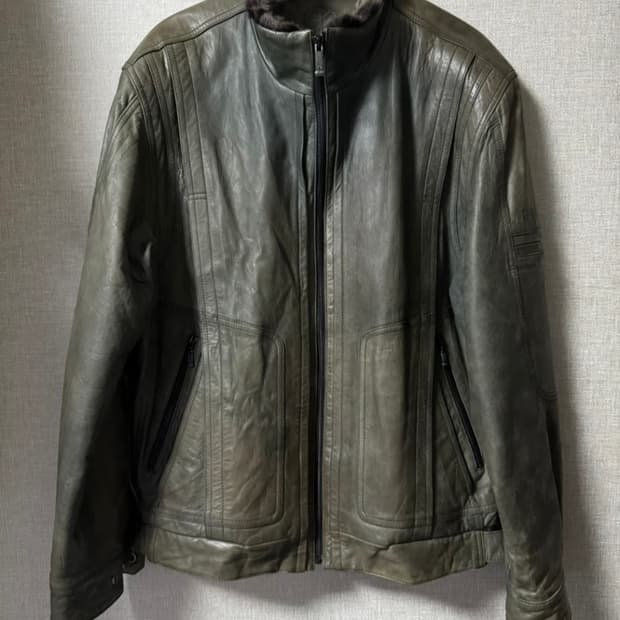 빈티지 레드옥스 여우 퍼 레더자켓