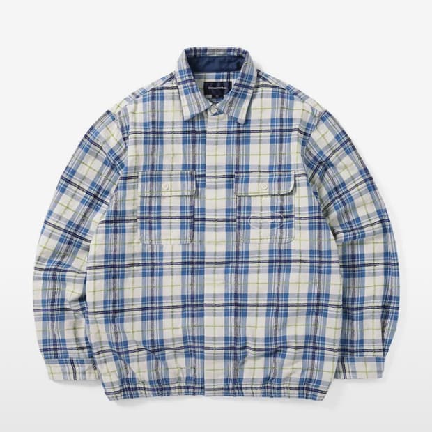 디스이즈네버댓 E/T-Logo Plaid Shirt Jacket Ivor