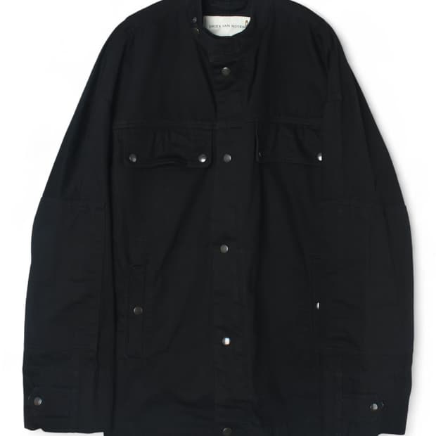 [L] 드리스 반 노튼 비스킨 바이커 자켓