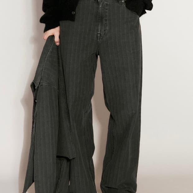 vast cut grey torino stripe denim
