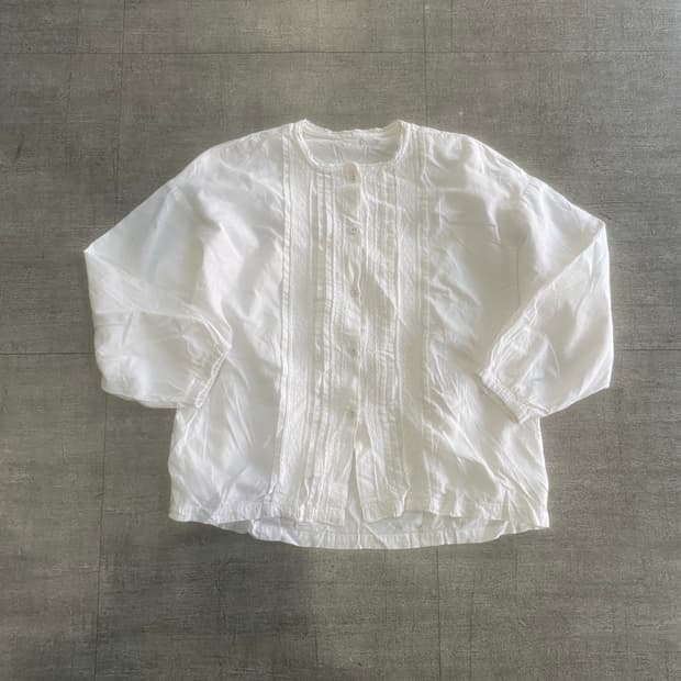 일본빈티지 달천깔페어리 레이스할메카지 블라우스 화이트