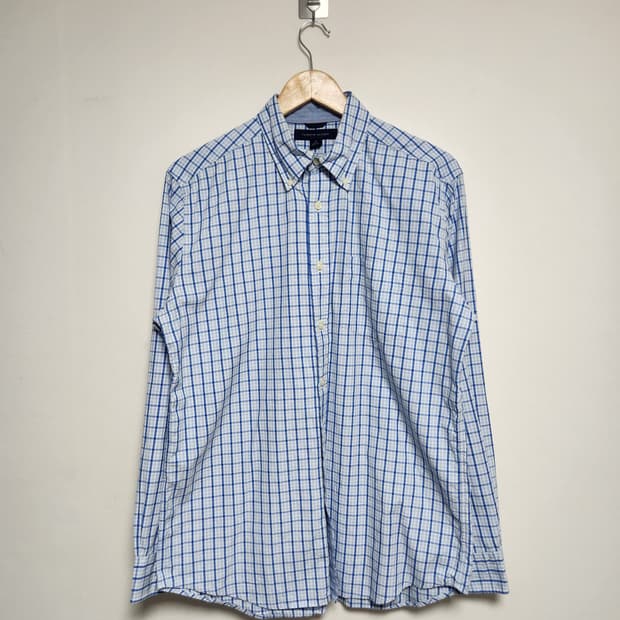 타미힐피거Tommy 체크 코튼 셔츠 M - S166