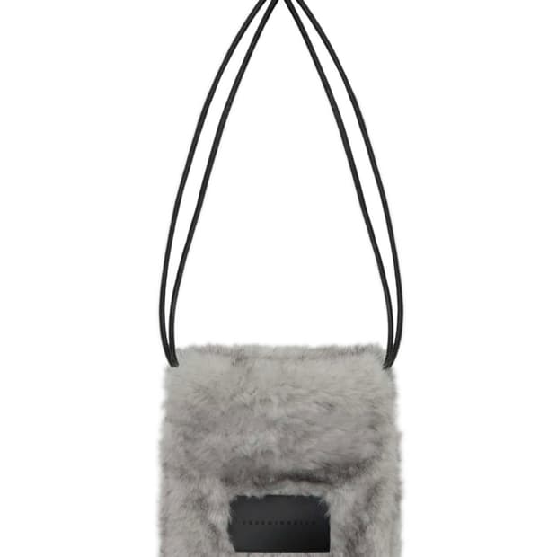 트리밍버드 볼륨 퍼 스트링 미니백 크로스백 