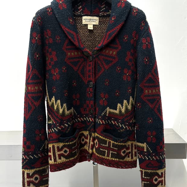 데님앤서플라이 랄프로렌 에스닉 숄카라 가디건 