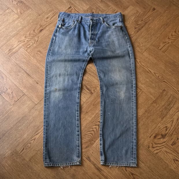 [35]리바이스 501 더티워싱 스트레이트 데님 팬츠