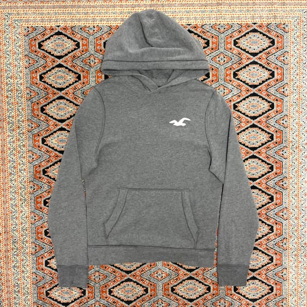 홀리스터 그레이 기모 후드티셔츠 남성L 