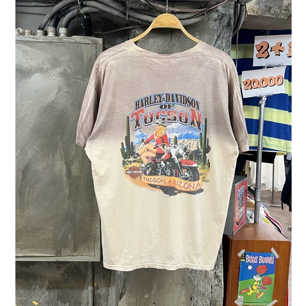 할리 데이비슨 투손 반팔티 베이지 XL #csz3811