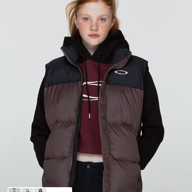 노이아고 NOI1074 리버시블 다운 패딩 베스트 (브라운)