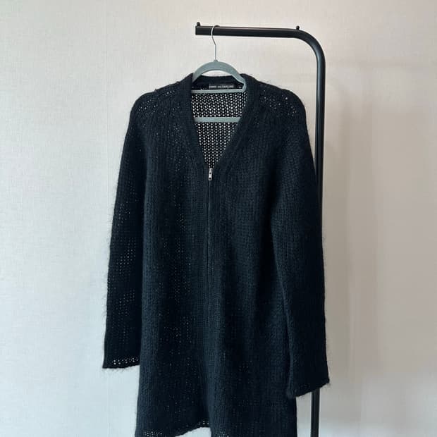 꼼데가르송 옴므 플러스 2003 롱 모헤어 니트 집업