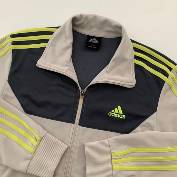 아디다스 빈티지 형광배색 져지 - m