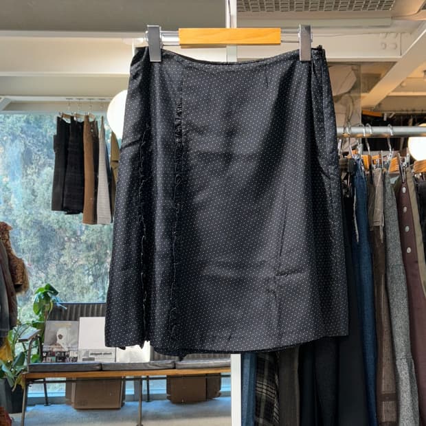 스포츠막스 도트 실크 스커트