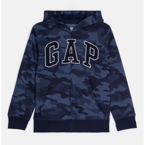 갭 카모 후드집업 블루