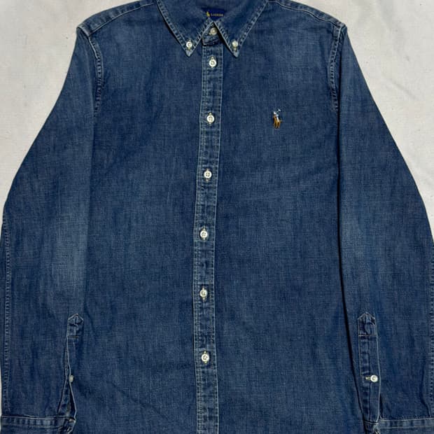 🫶🏻여성용 폴로랄프로렌 커스텀 핏 청색 셔츠🫶🏻