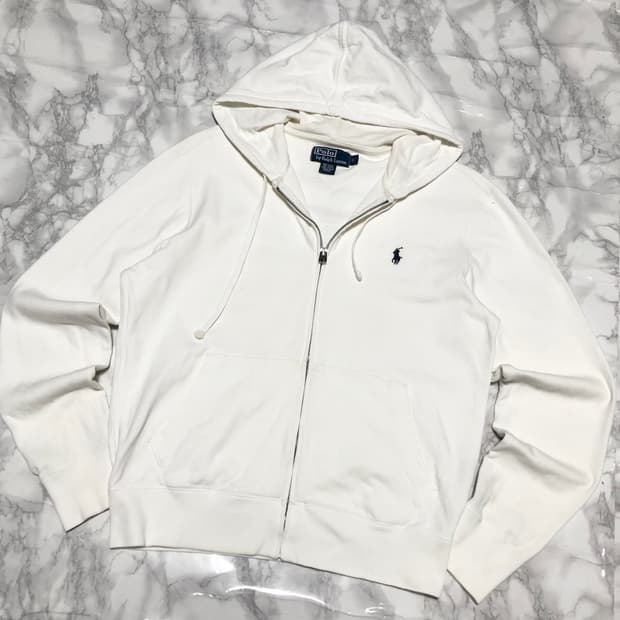 폴로 랄프로렌 후드집업 자켓 화이트