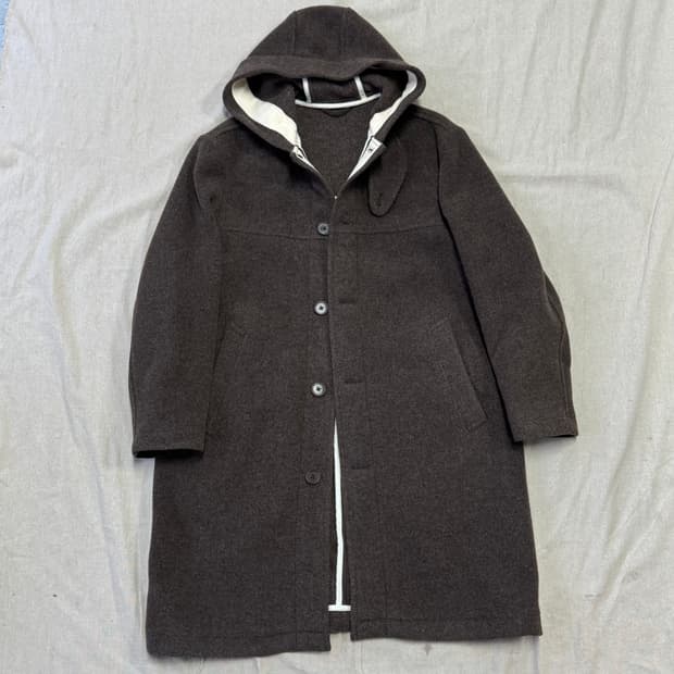 아르켓 브라운 울 후드코트 48 