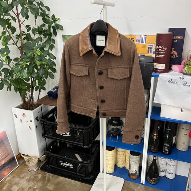 산드로 크롭 울자켓 36