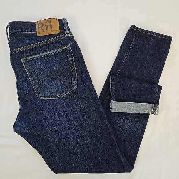 90s RRL 더블알엘 슬림 내로우 셀비지 데님 진 인디고