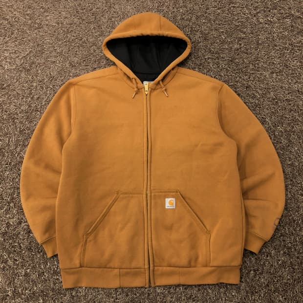 칼하트 레인디펜더 된장 브라운 후드집업 자켓