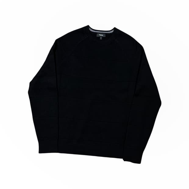 Theory 띠어리 울 불랜디드 라운드넥 니트