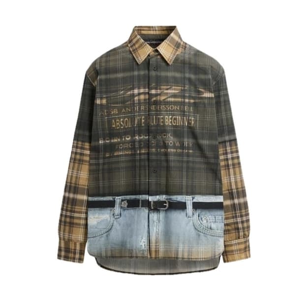 [M] 자라 앤더슨벨 트롱프뢰유 셔츠