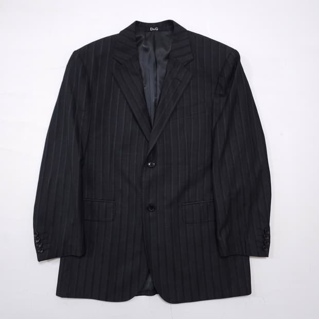 돌체앤가바나 스트라이프 울 자켓