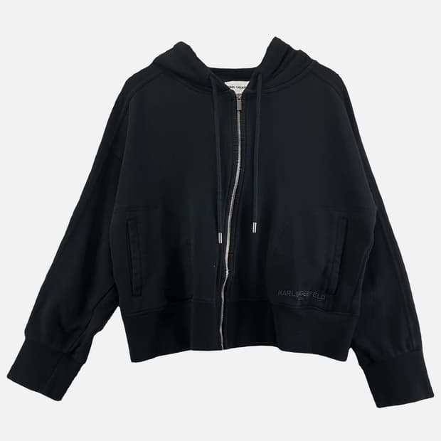 칼라거펠트 블랙 여자 집업 100 N4469