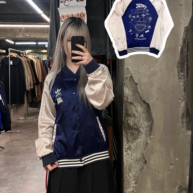 아디다스 스타디움 스타워즈 나일론 자수 자켓 네이비 105 #csz290