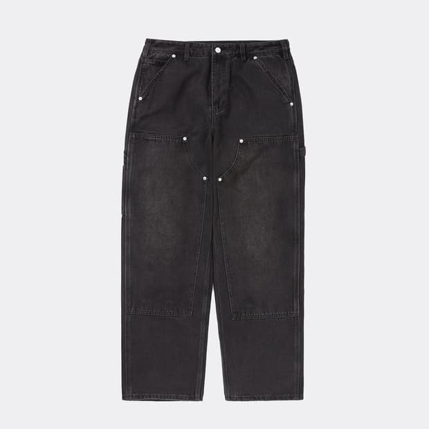 (XL) 디스이즈네버댓 데님 카펜터 더블니 팬츠 블랙